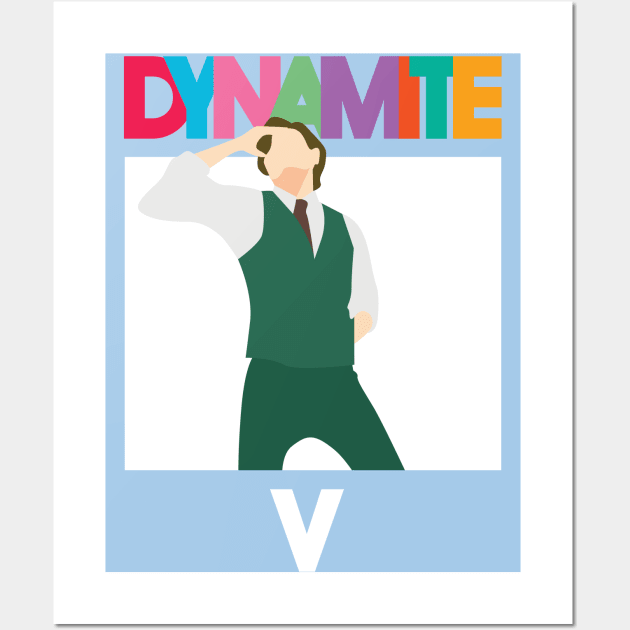 BTS DYNAMITE V Wall Art by YoshFridays